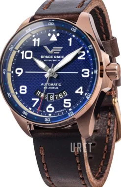 Space Race Blå/Läder Ø46 mm