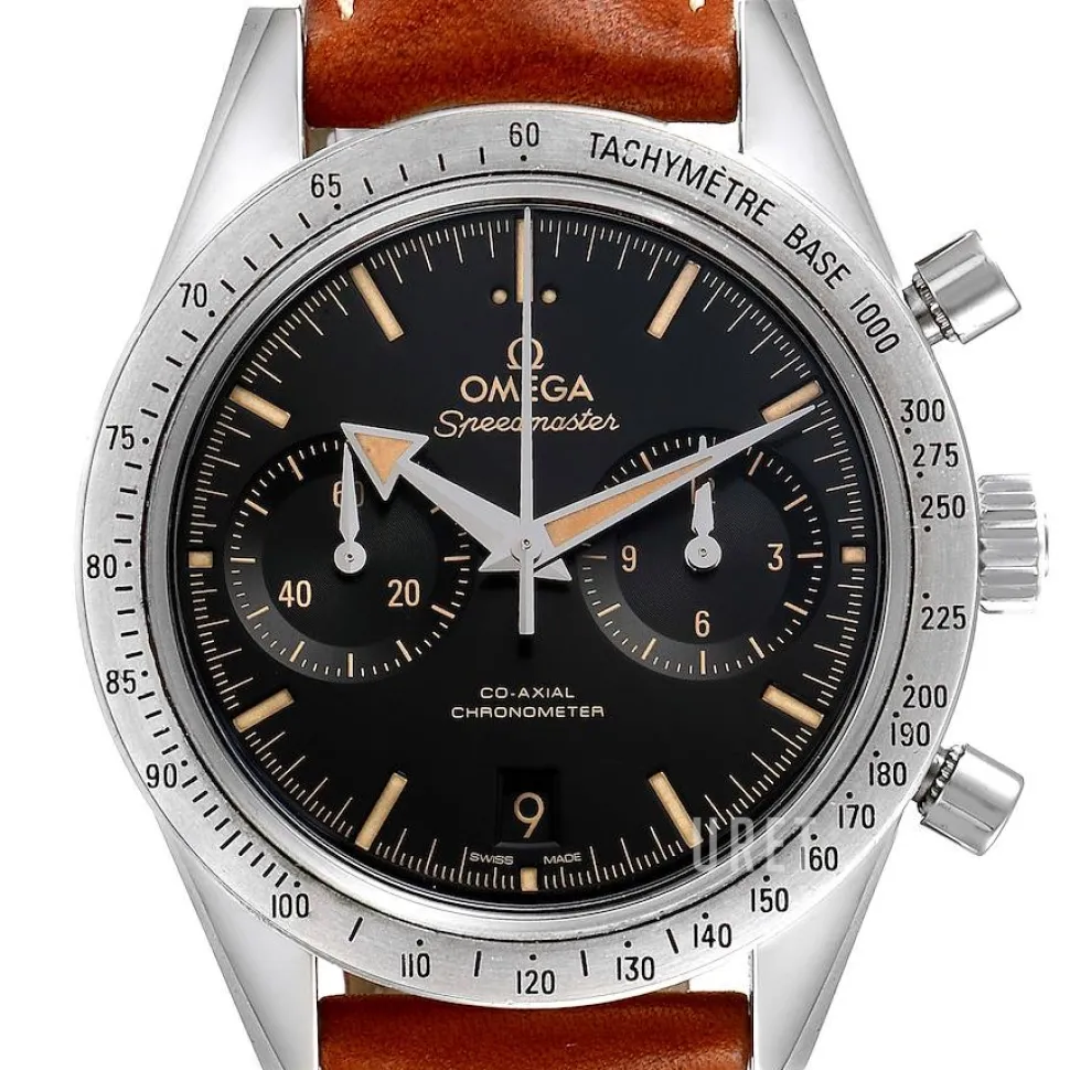 Speedmaster 57 Co-Axial Chronograph 41.5mm Svart/Läder Ø41.5 mm