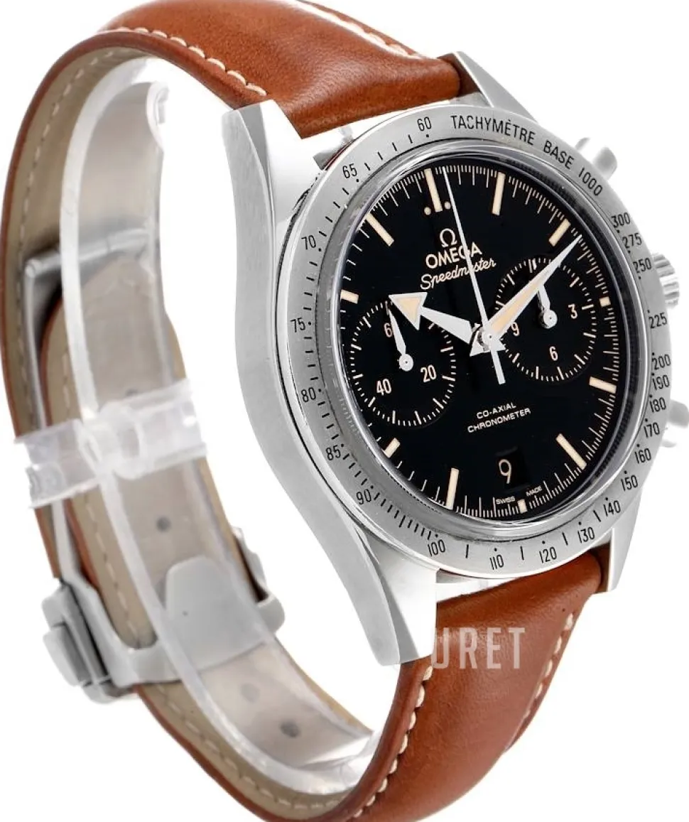Speedmaster 57 Co-Axial Chronograph 41.5mm Svart/Läder Ø41.5 mm