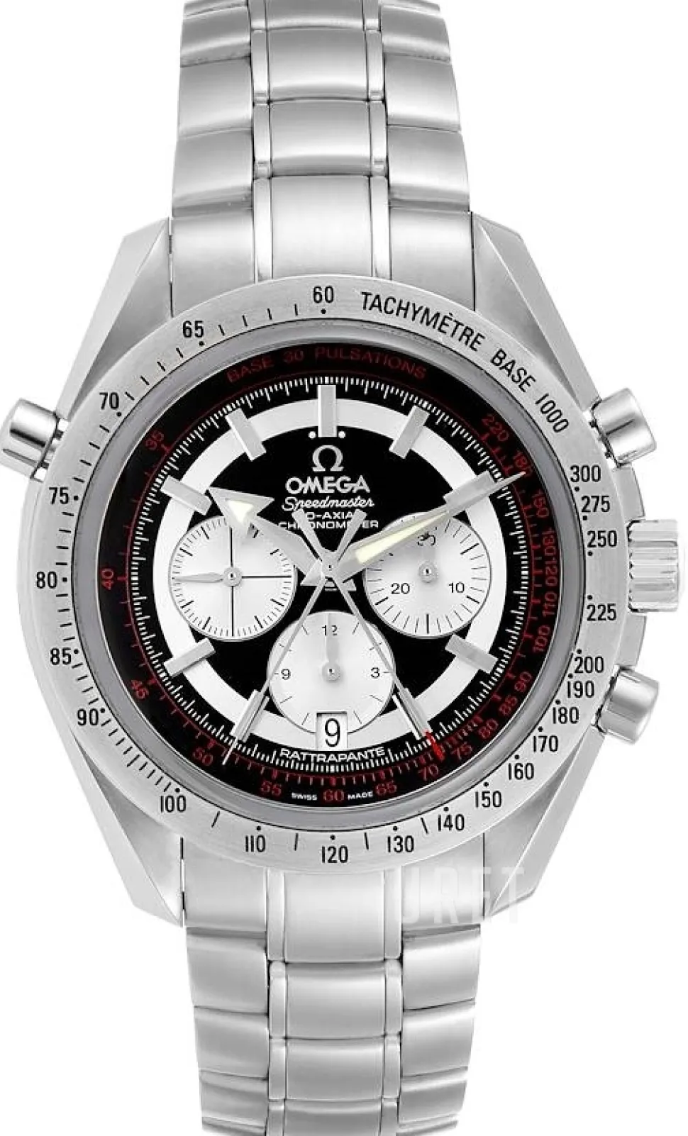 Speedmaster Broad Arrow Rattrapante Svart/Stål Ø44 mm