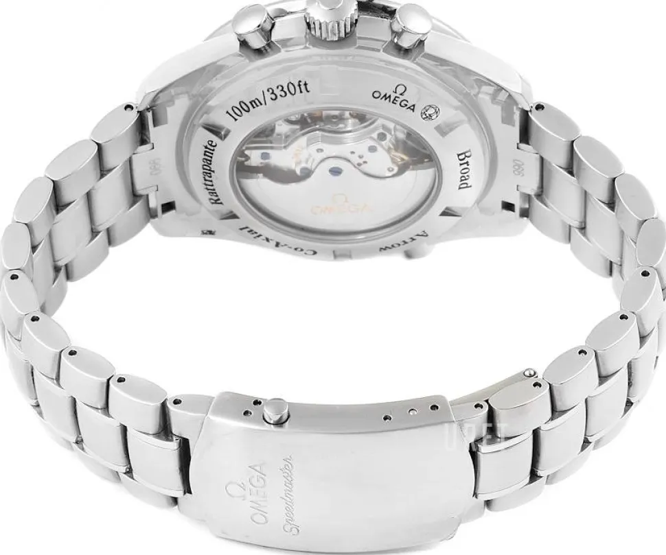 Speedmaster Broad Arrow Rattrapante Svart/Stål Ø44 mm