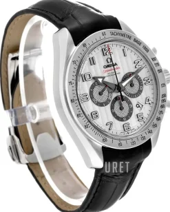 Speedmaster Broad Arrow Silverfärgad/Läder Ø44.25 mm