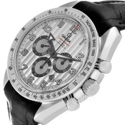 Speedmaster Broad Arrow Silverfärgad/Läder Ø44.25 mm