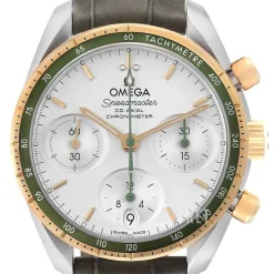 Speedmaster Chronograph 38Mm Silverfärgad/Läder Ø38 mm