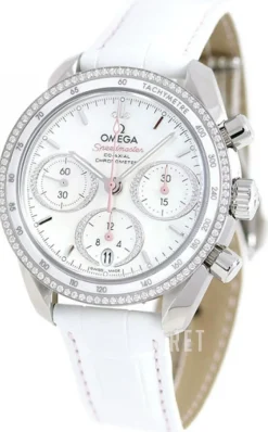 Speedmaster Chronograph 38Mm Vit/Läder Ø38 mm