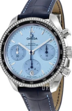 Speedmaster Chronograph 38Mm Blå/Läder Ø38 mm