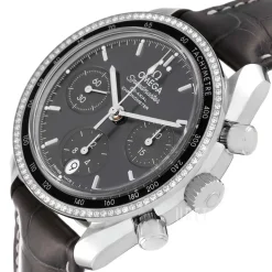 Speedmaster Chronograph 38Mm Grå/Läder Ø38 mm