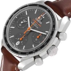Speedmaster Chronograph 38Mm Grå/Läder Ø38 mm