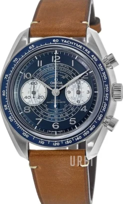 Speedmaster Chronoscope Blå/Läder Ø43 mm