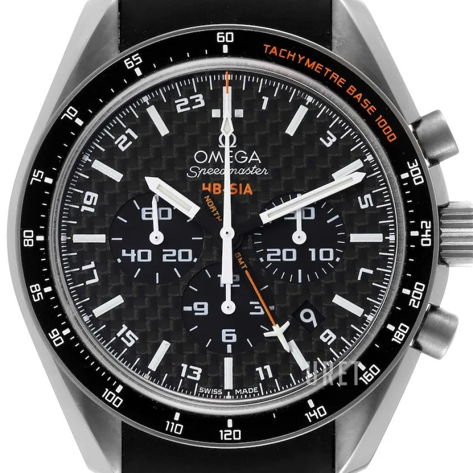 Speedmaster Hb-Sia Co-Axial GMT Chronograph Svart/Titan Ø44.25 mm