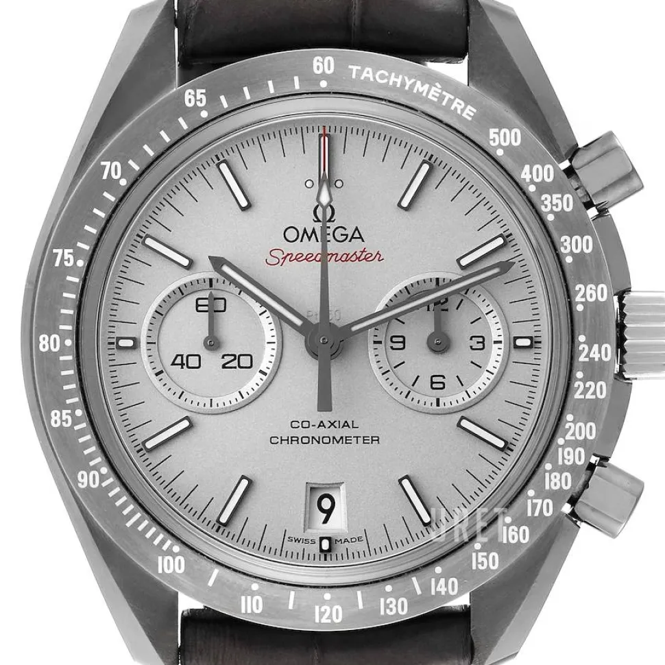 Speedmaster Moonwatch Co-Axial Chronograph 44.25mm Silverfärgad/Läder Ø44.25 mm