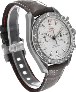 Speedmaster Moonwatch Co-Axial Chronograph 44.25mm Silverfärgad/Läder Ø44.25 mm