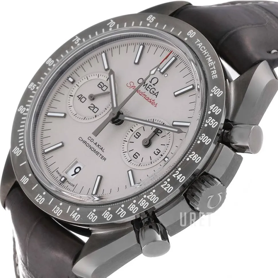 Speedmaster Moonwatch Co-Axial Chronograph 44.25mm Silverfärgad/Läder Ø44.25 mm