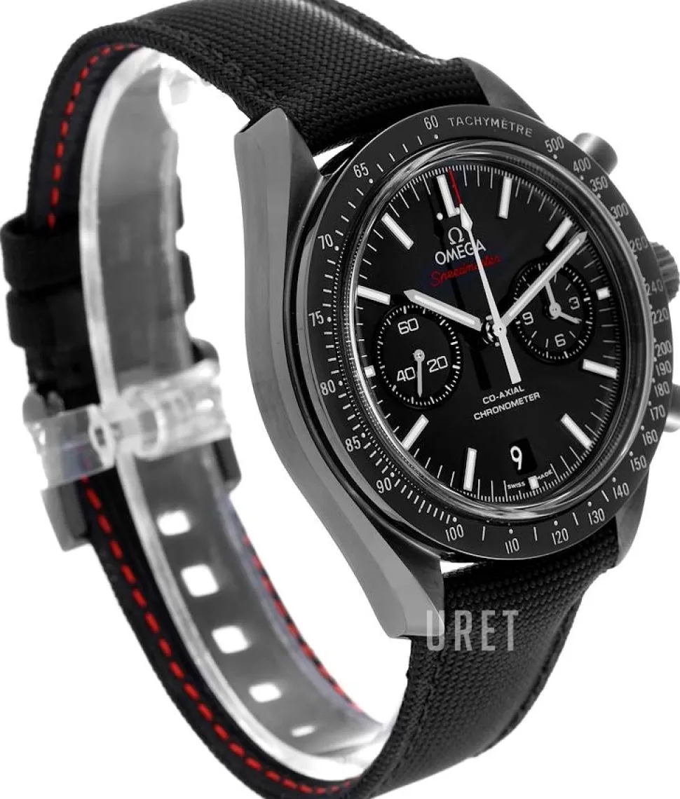 Speedmaster Moonwatch Co-Axial Chronograph 44.25mm Dark Side of the Moon Svart/Textil Ø44.25 mm