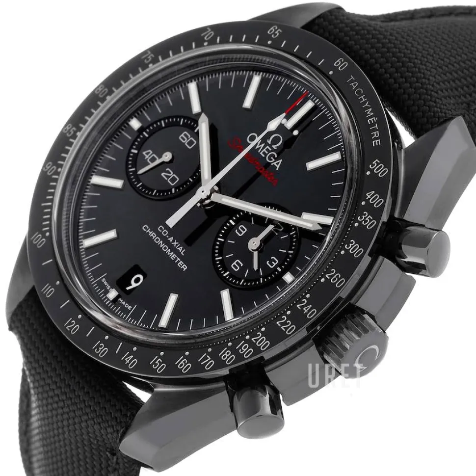 Speedmaster Moonwatch Co-Axial Chronograph 44.25mm Dark Side of the Moon Svart/Textil Ø44.25 mm