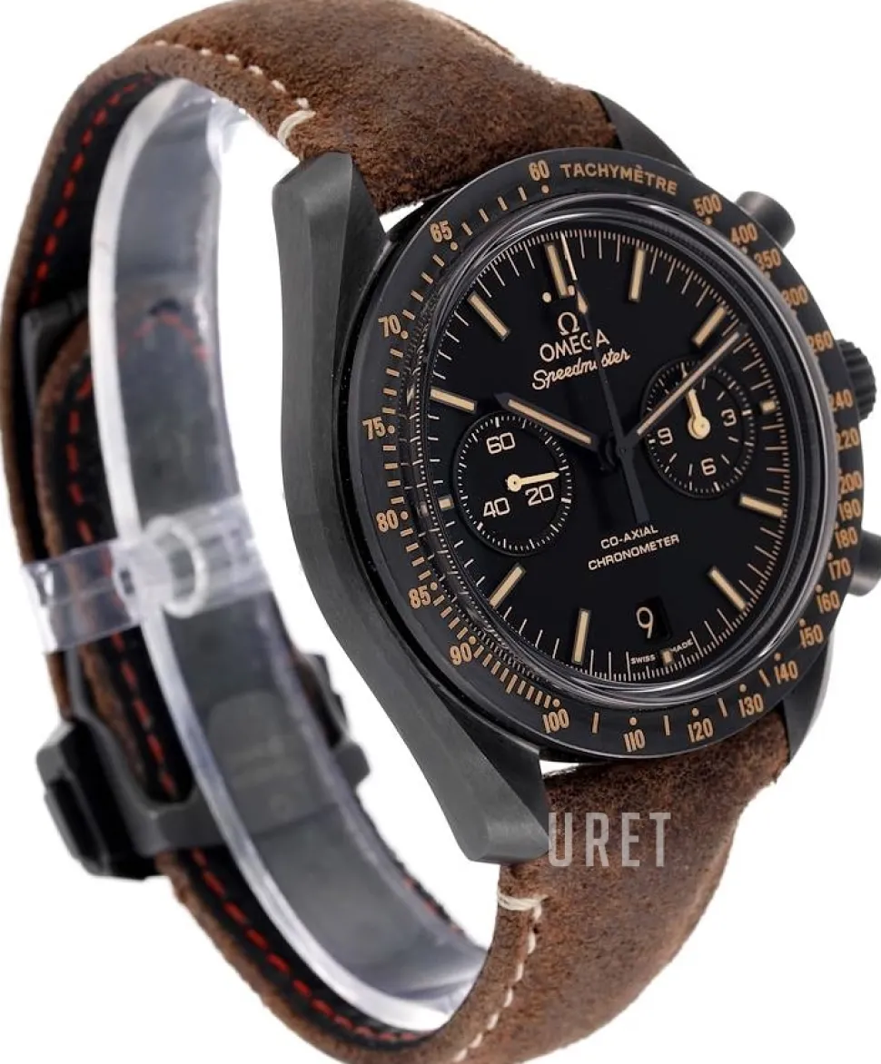 Speedmaster Moonwatch Co-Axial Chronograph 44.25mm Svart/Läder Ø44.25 mm