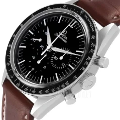 Speedmaster Moonwatch Numbered Edition 39.7mm First In Space Svart/Läder Ø39.7 mm