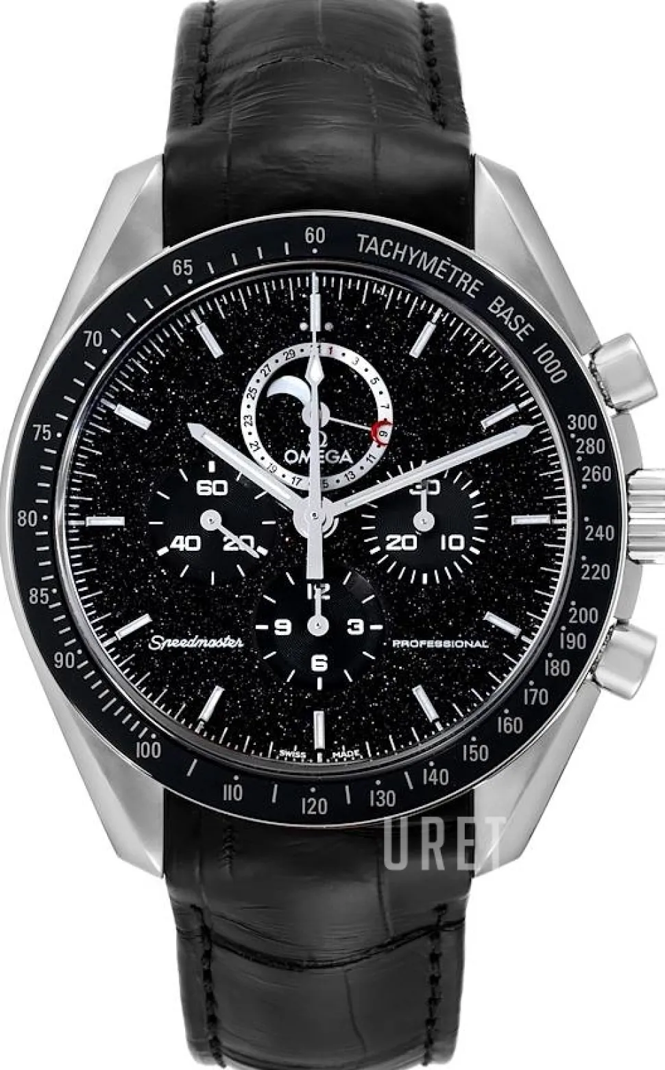 Speedmaster Moonwatch Professional Moonphase 44.25mm Svart/Läder Ø44.25 mm