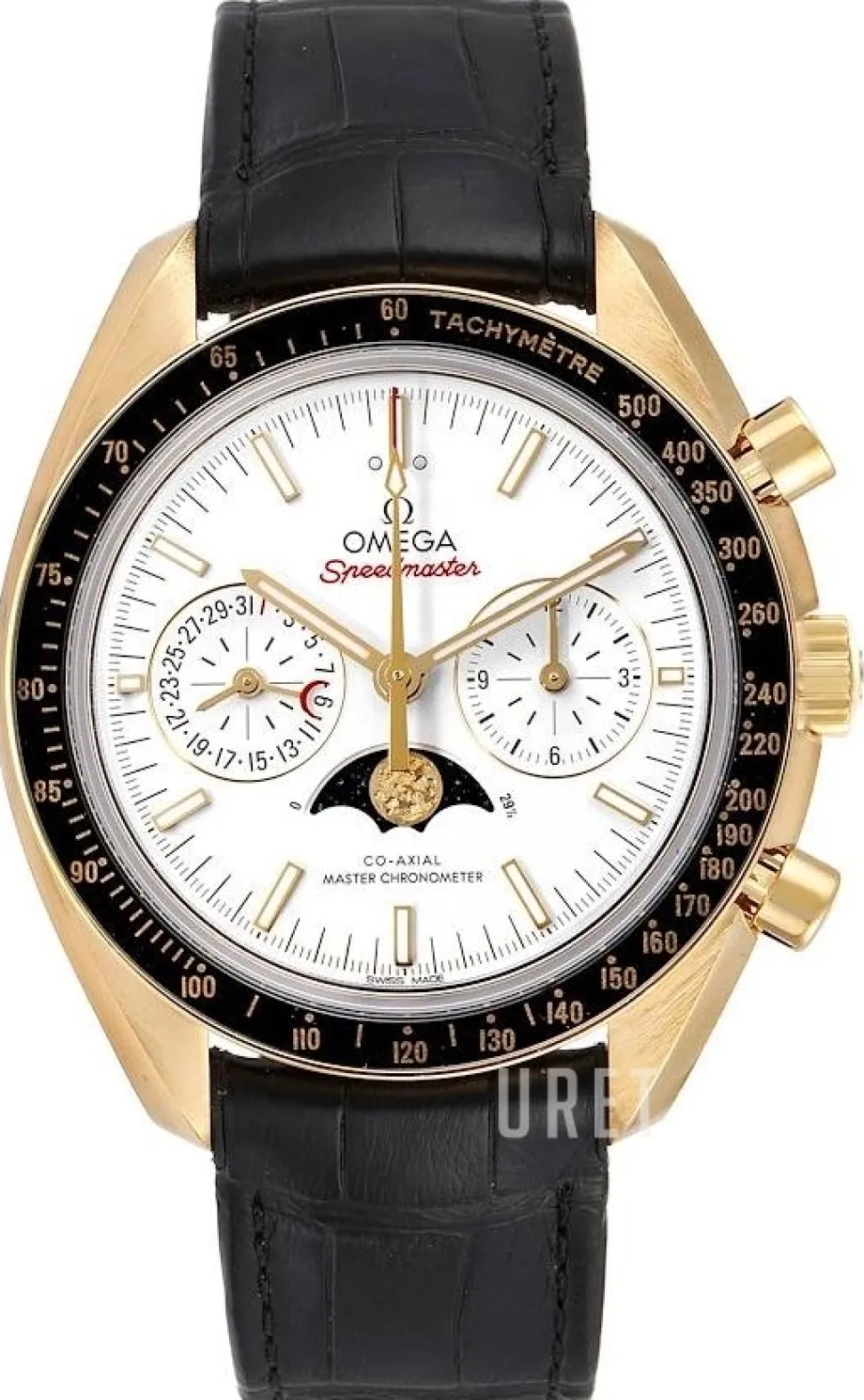 Speedmaster Moonwatch Silverfärgad/Läder Ø44.25 mm