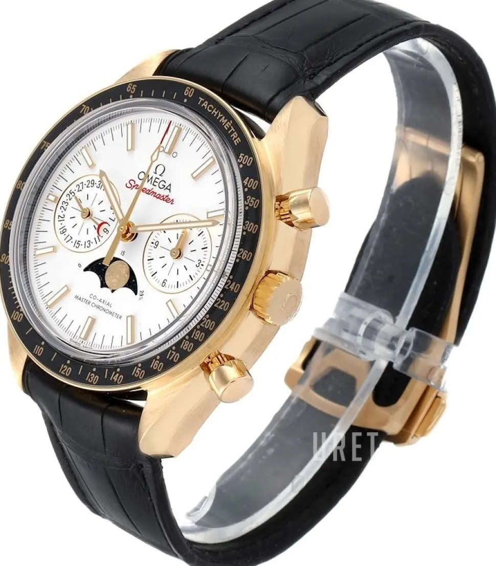 Speedmaster Moonwatch Silverfärgad/Läder Ø44.25 mm