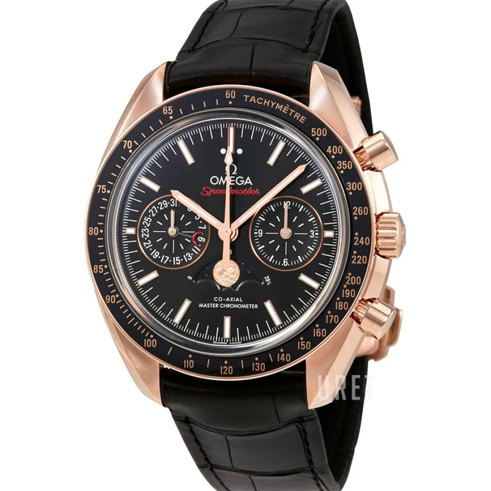 Speedmaster Moonwatch Svart/Läder Ø44.25 mm