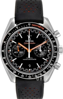 Speedmaster Racing Svart/Läder Ø44.25 mm