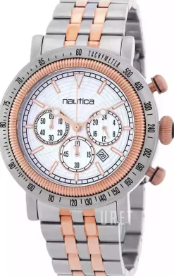 Spettacolare Vit/Roséguldstonat stål Ø44 mm