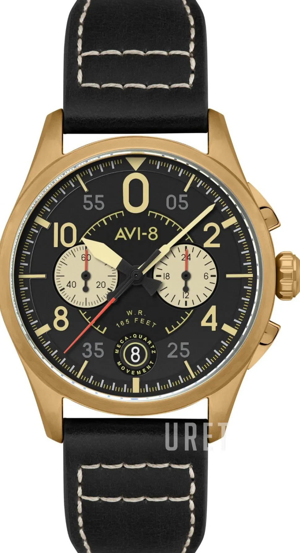 Spitfire Svart/Läder Ø42 mm