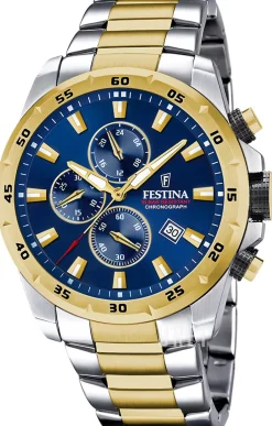 Sport Blå/Gulguldtonat stål Ø45.5 mm