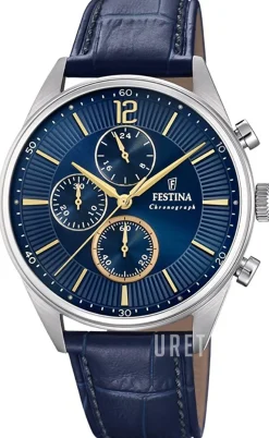 Sport Blå/Läder Ø42 mm