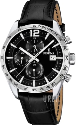 Sport Svart/Läder Ø44 mm