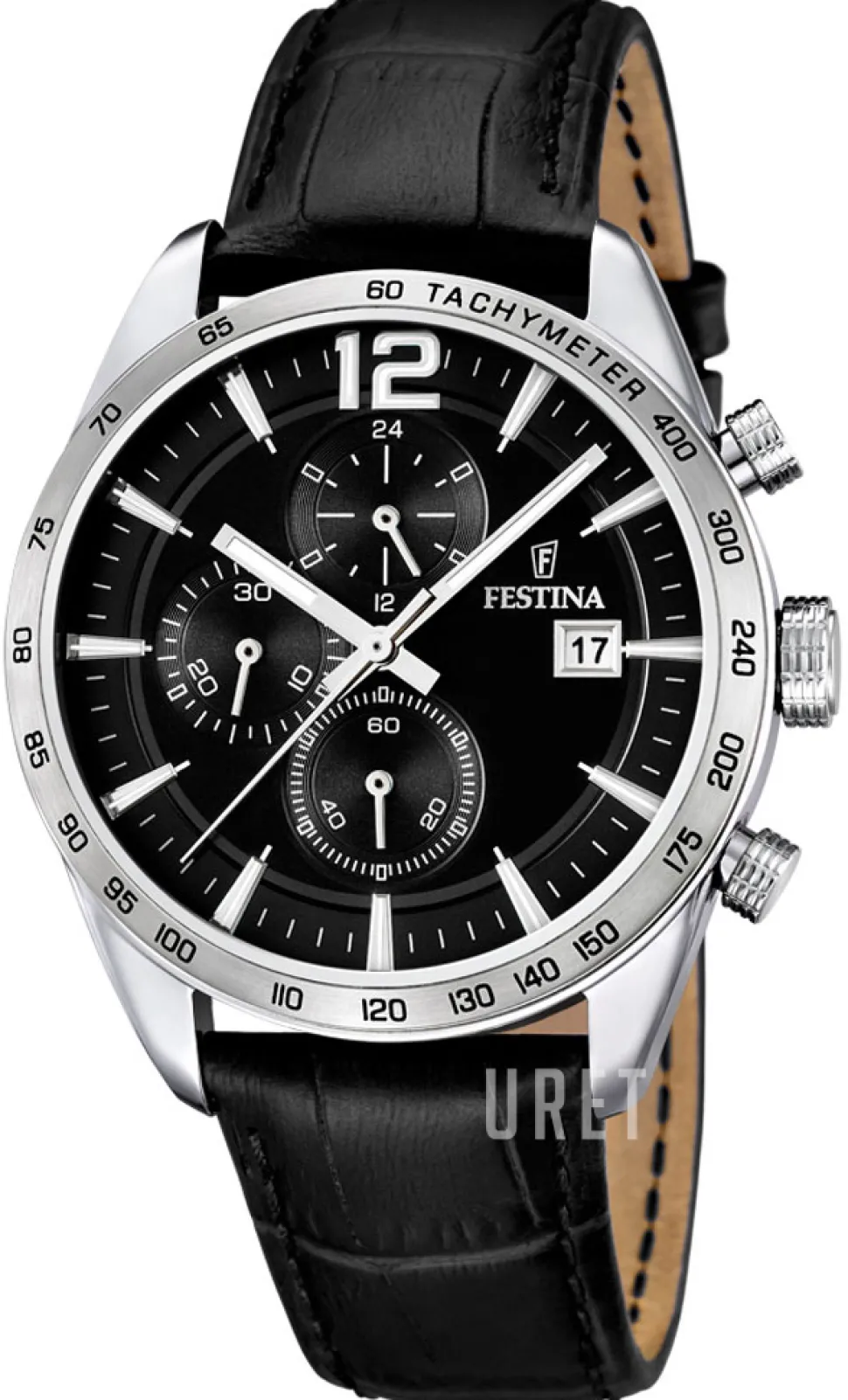 Sport Svart/Läder Ø44 mm