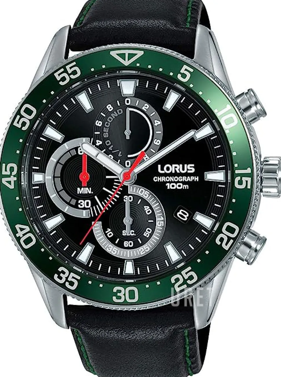 Sport Svart/Läder Ø45 mm