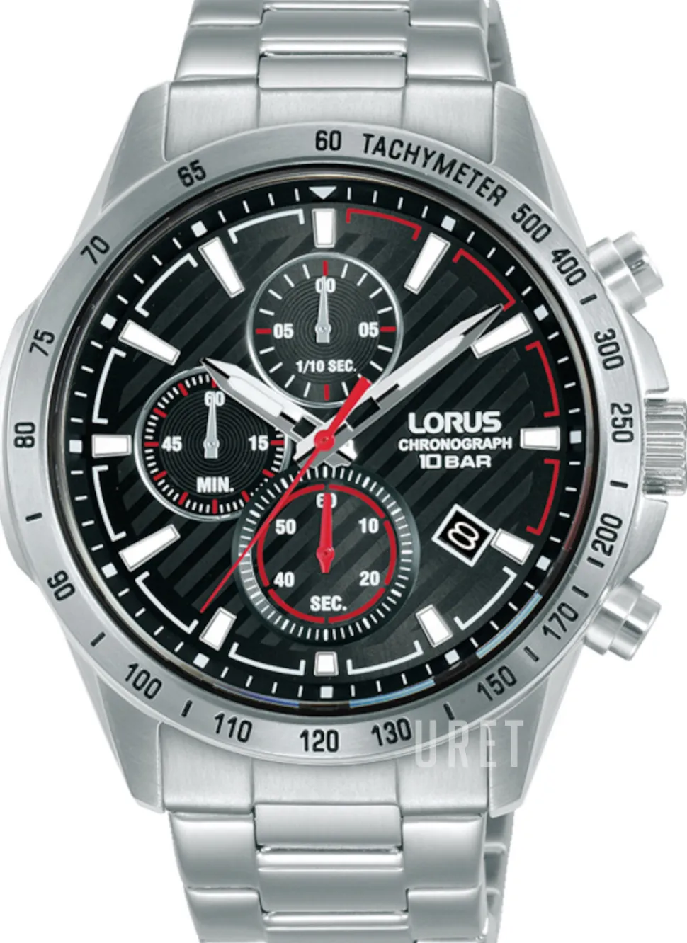 Sport Svart/Stål Ø43 mm