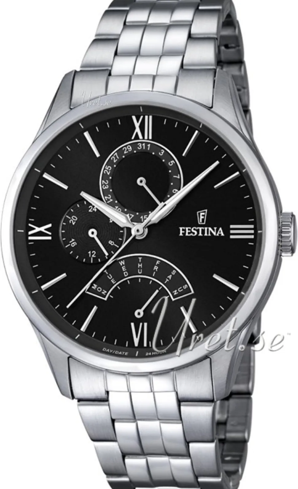 Sport Svart/Stål Ø43 mm