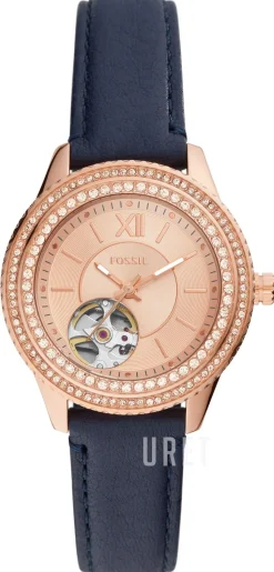 Stella Roséguldstonad/Läder Ø34 mm