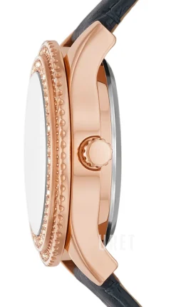 Stella Roséguldstonad/Läder Ø34 mm