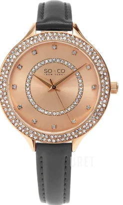 Studio Roséguldstonad/Läder Ø38 mm