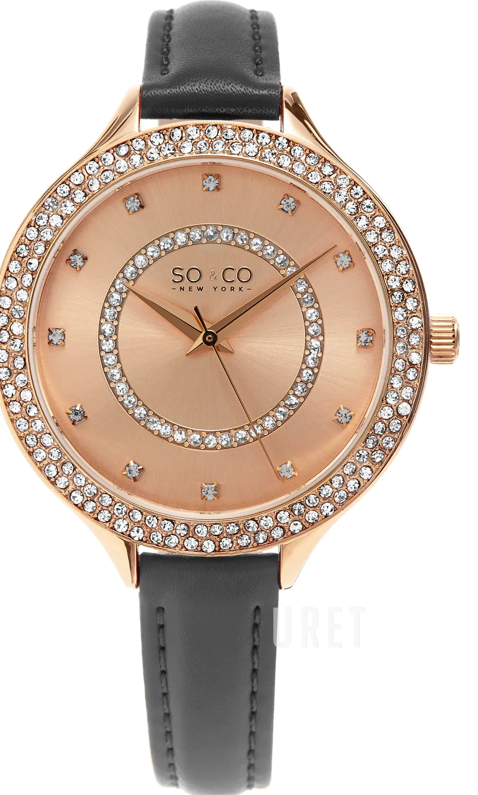 Studio Roséguldstonad/Läder Ø38 mm