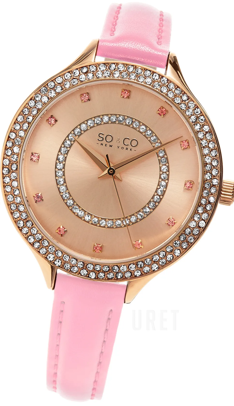 Studio Roséguldstonad/Läder Ø38 mm