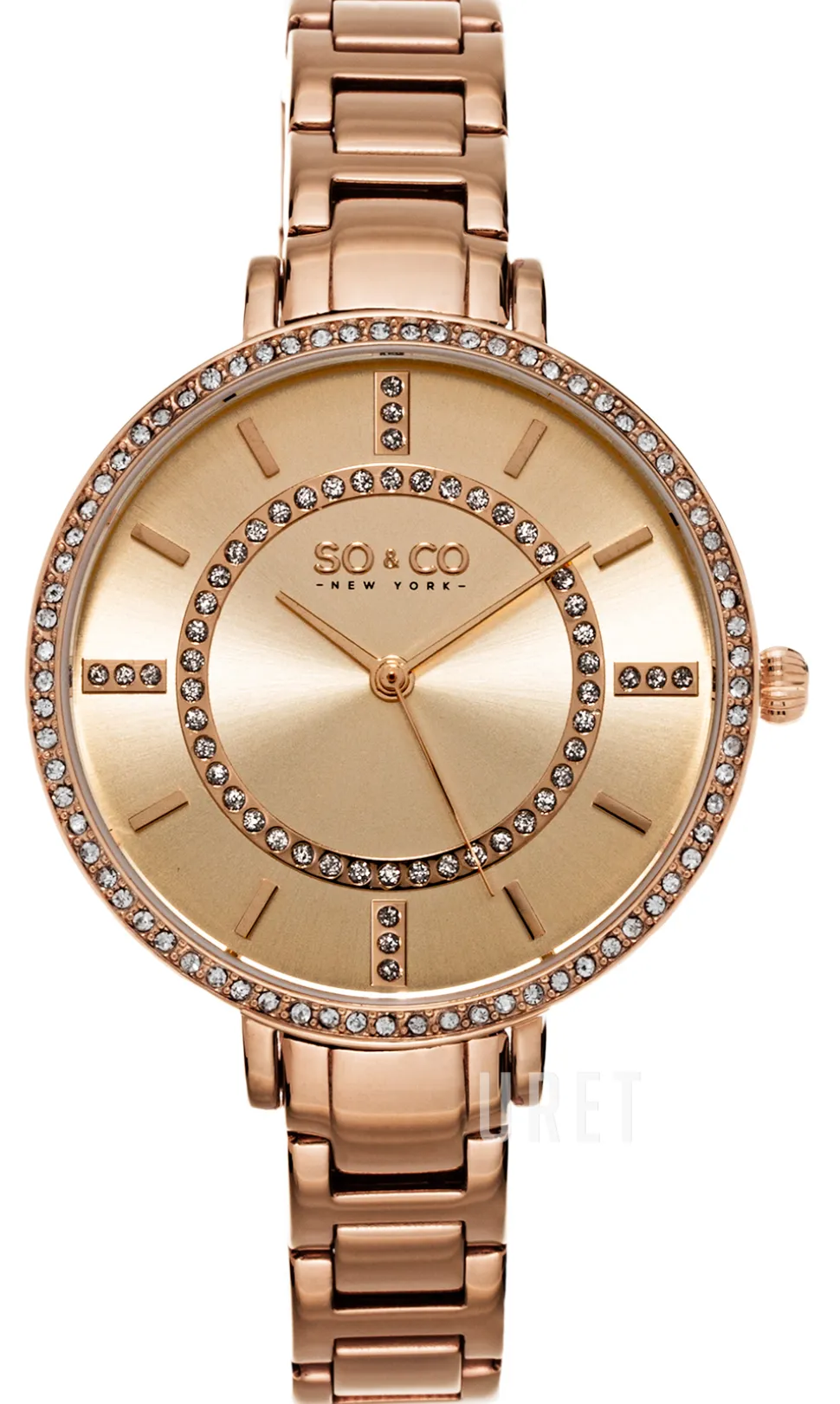 Studio Roséguldstonad/Roséguldstonat stål Ø38 mm