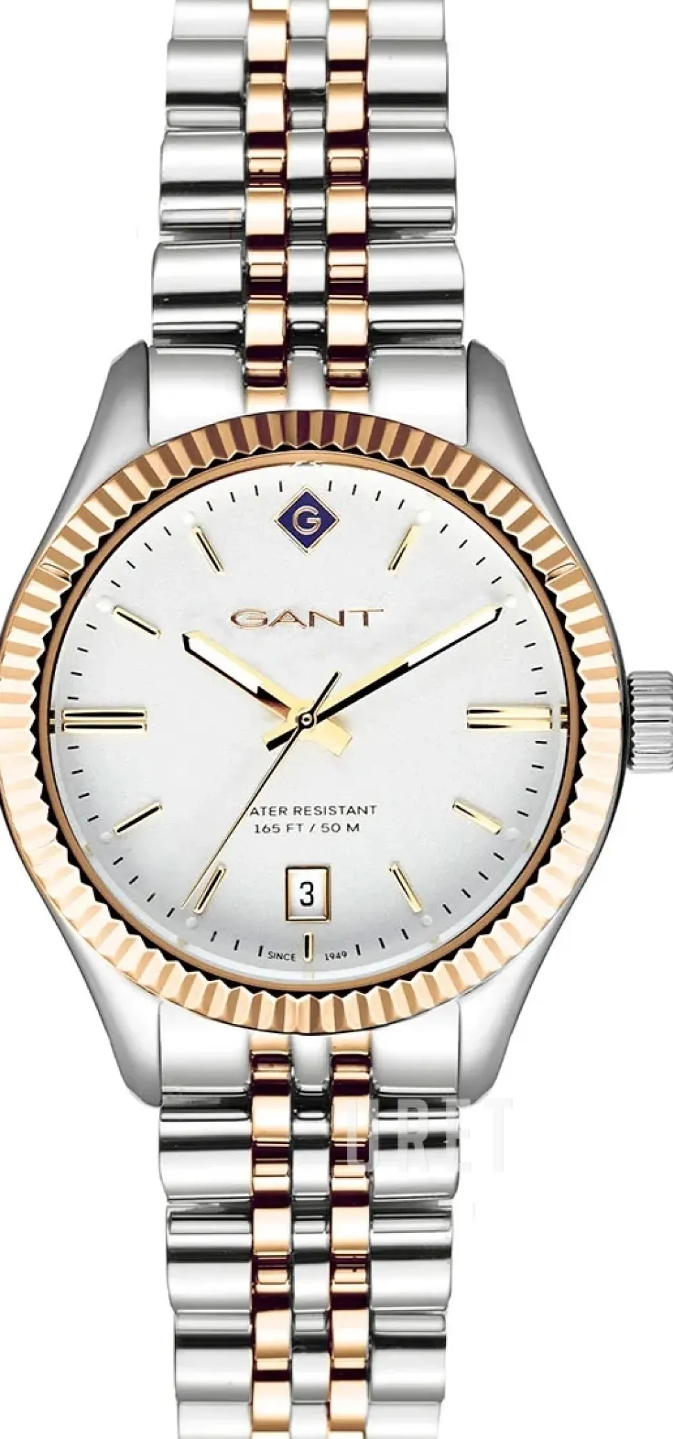 Sussex Silverfärgad/Roséguldstonat stål Ø34 mm