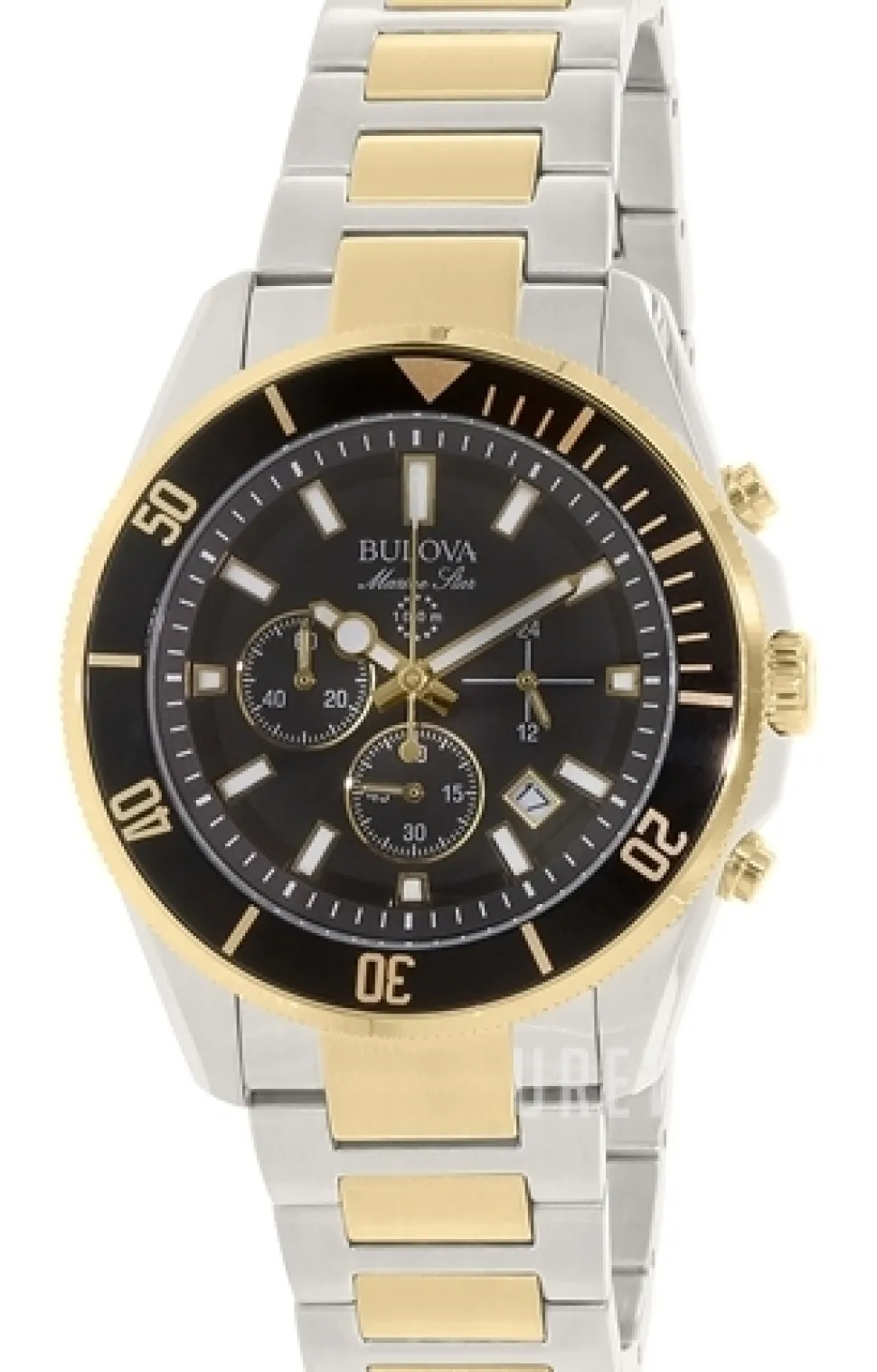 Svart/Gulguldtonat stål Ø43 mm