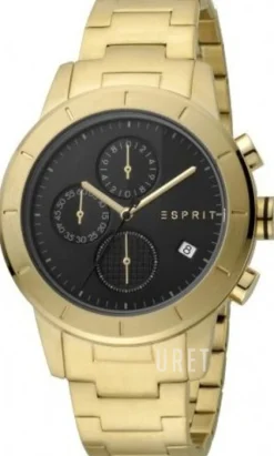 Svart/Gulguldtonat stål Ø42 mm