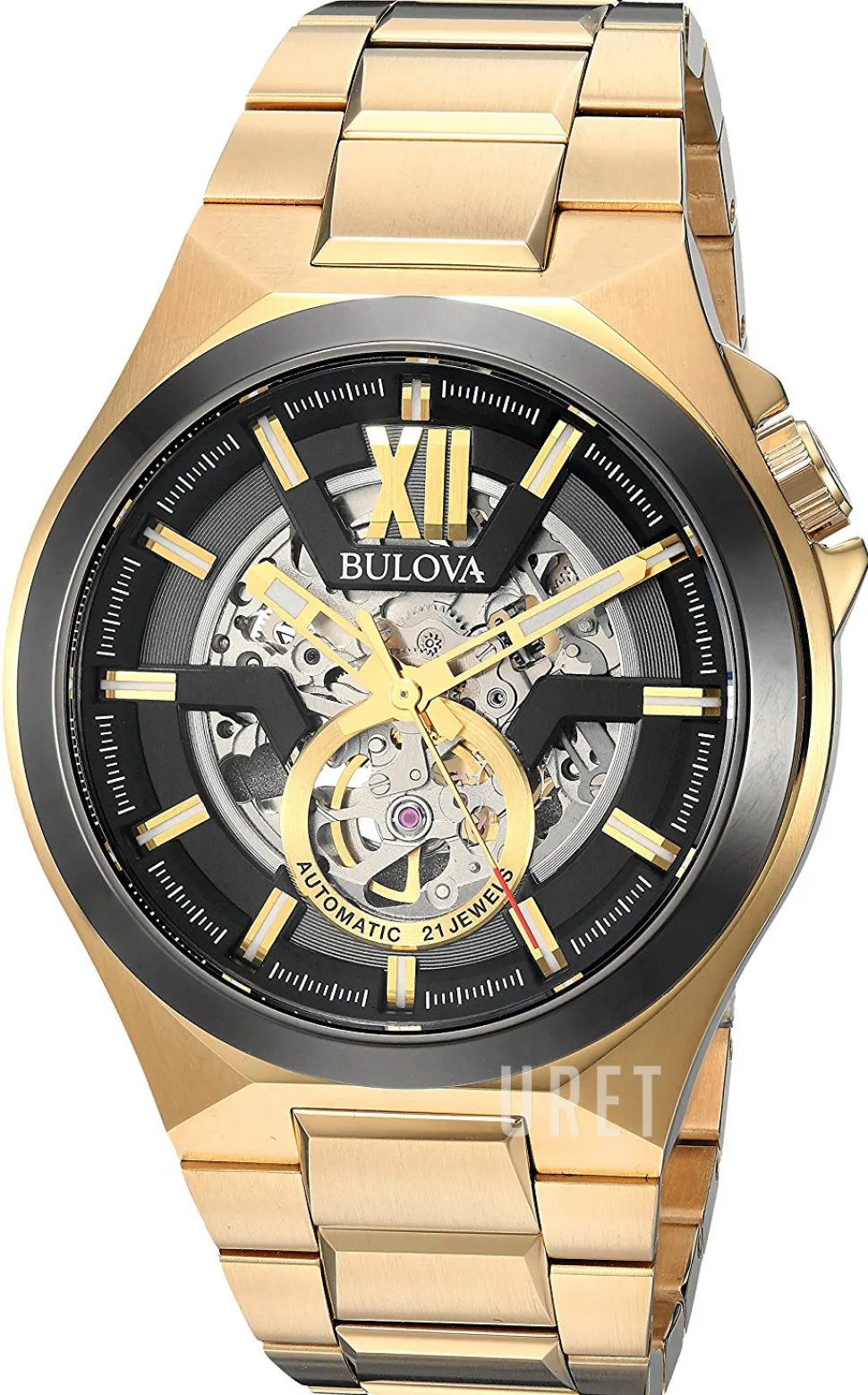 Svart/Gulguldtonat stål Ø46 mm