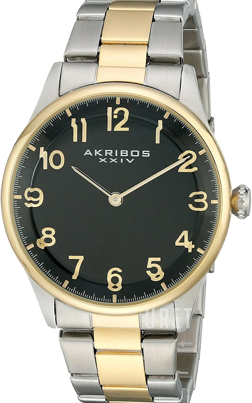 Svart/Gulguldtonat stål Ø42 mm