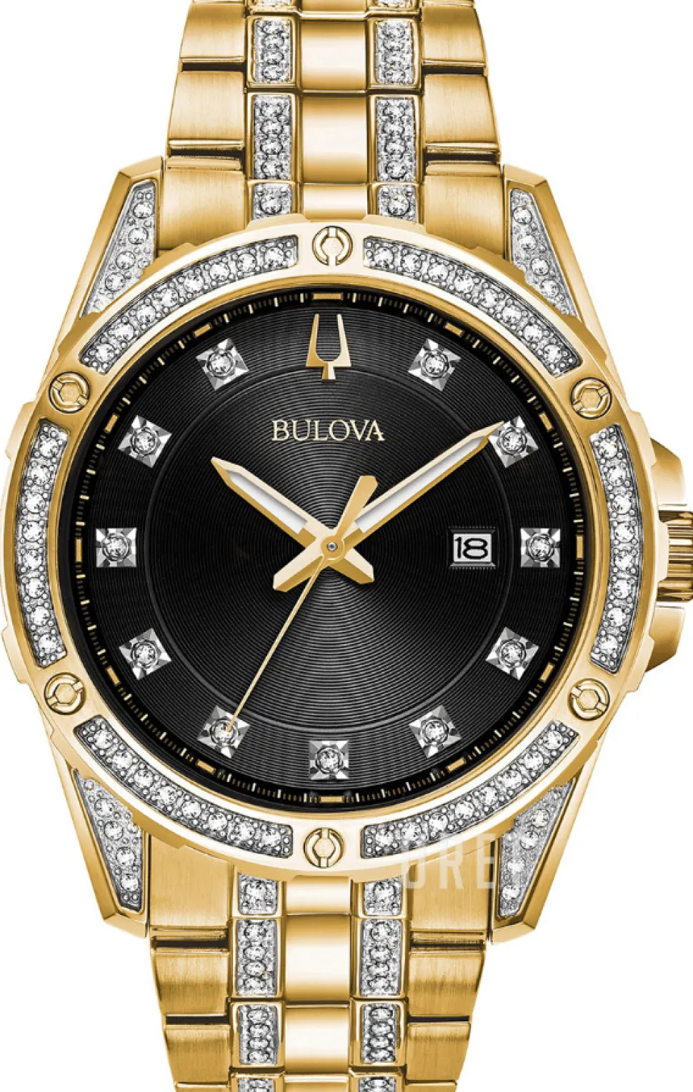 Svart/Gulguldtonat stål Ø43 mm