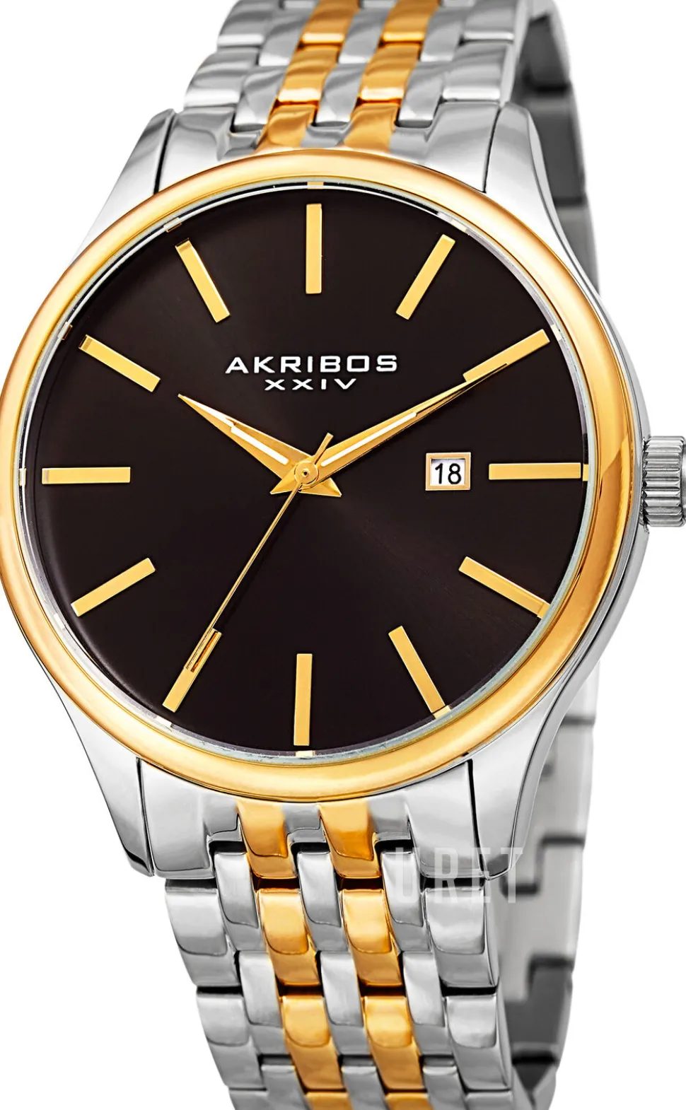 Svart/Gulguldtonat stål Ø44 mm