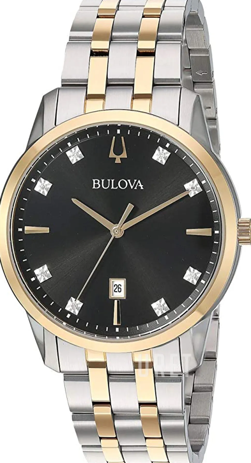 Svart/Gulguldtonat stål Ø40 mm