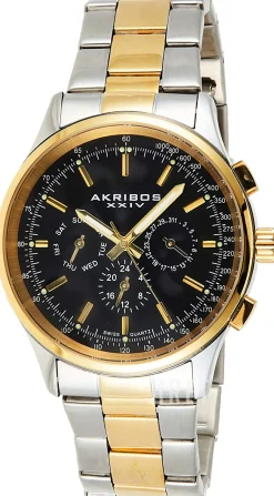 Svart/Gulguldtonat stål Ø43 mm